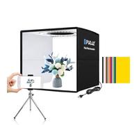 PULUZ Mini Light Box Photography, 25cm Portable Folding Mini Photo Studio Box Tent kit with 104pcs LED Lights CRI ≥97+6 Kinds Double-sided Colors Backgrounds for Small Size Products Lightbox