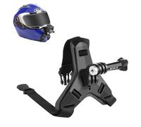 PULUZ Motorcycle Helmet Chin Strap Mount Compatible with GoPro HERO 13 12 11 10, Universal Holder Bracket Clamp, Camera Mount for Insta360 X5 X4 X3/DJI 360 Action Cam Accessory