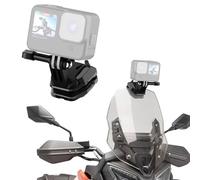 PULUZ Motorcycle Windshield Camera Mount for GoPro Hero12 Black, Go Pro Motorcycle Screen Mount, Windshield Mount Clamp for DJI Osmo Action 4 for Insta360 X4 Ace Pro
