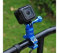 PULUZ Osmo Action Handlebar Mount, Aluminum Insta 360 Bike Mount with Screw for GoPro Hero12 Black Hero11 10 9 8 7 6 5 for DJI Osmo Action 3 5 Pro