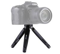 PULUZ Pocket Mini Metal Desktop Tripod Mount with 1/4 inch to 3/8 inch Thread Adapter Screw for DSLR & Digital Cameras, Adjustable Height: 4.5-15cm, Max Load: 20kg (Black)