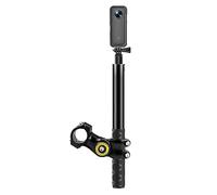 PULUZ Selfie Stick Handlebar Mount Motorcycle Bike Camera Bracket，Bicycle Clamp Mount for GoPro Hero 13 12 11 10 9/ Insta360 X4 X3/ DJI Osmo Action Camera Accessories