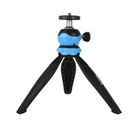 PULUZ Tabletop Tripod, Mini Desktop Travel Tripod Plastic Tripod Mount with 360 Degree Ball Head for Smartphones, GoPro, DSLR Cameras (Blue)