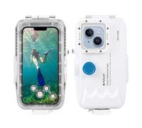 PULUZ Underwater Waterproof Snorkeling Case for iPhone 15/14 / 13/13 / 12/12 Pro, 40m/130ft Housing Protective Cover Phone Photo Video Diving Case Clear