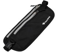 Pulvena Hidden Money Belt For Travel Passport Wallet, Slim RFID Blocking Passport Holder For Travel Women And Men, Undercover Anti Theft Bag Waist Pouch Black