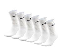Puma 112121001 UK 2.5-5 Unisex Crew Sports Socks (6-Pair Pack) White
