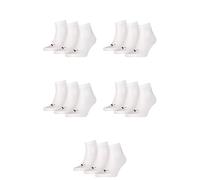 Puma 15 pair Sneaker Quarter Socks Unisex Mens & Ladies, Color 300 - white, Socken & Strümpfe:35-38