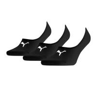 Puma Socks FOOTIE - Unisex Invisible Low-Cut Sneaker Sock, Black 46 UK, 3-Pack