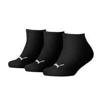 PUMA 194010001 UK 2.5-5 Kids Invisible Sneaker Socks (3 Pair Pack) Black