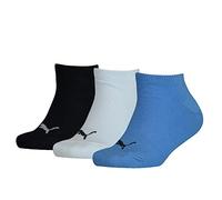 PUMA 194010001 UK 9-11.5 Kids Invisible Sneaker Socks (3 Pair Pack) Marina