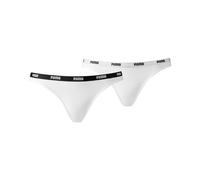 Puma 2-Pack Classic Logo Low-Rise Bikini Briefs, White - L