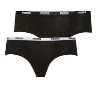 Puma Women's 2-Pack Classic Logo Low-Rise Hipster Briefs, Black - Size: 8/None