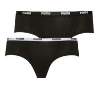Puma 2-Pack Classic Logo Low-Rise Hipster Briefs, Black - M
