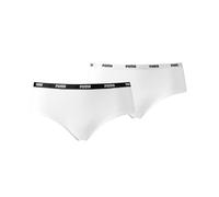 Puma 2-Pack Classic Logo Low-Rise Hipster Briefs, White - L