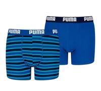 Puma 2-Pack Everyday Striped Boys Boxer Briefs, Blue