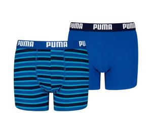 Puma 2-Pack Everyday Striped Boys Boxer Briefs, Blue