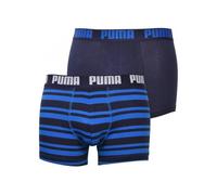 Puma 2-Pack Heritage Stripe Boxer Briefs, Blue/Navy - Small
