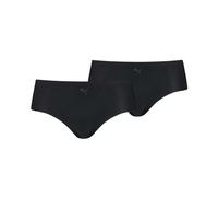 Puma Women's 2-Pack Microfibre Seamless Mid-Rise Hipster Briefs, Black - Size: None/14