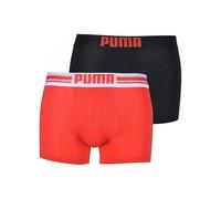 Puma Men's 2-Pack Placed Logo Boxer Briefs, Red/Black - Size: 32/30/31