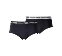 Puma 2-Pack Striped Logo Mid-Rise Mini Shorts, Black - S