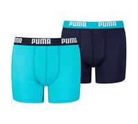 Puma 2 x Boys Basic Cotton Boxer Shorts Bright Blue 13-14