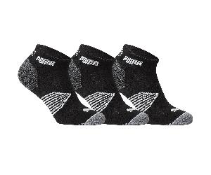 PUMA 2026 ESSENTIAL 1/4 CUT GOLF SOCKS - BLACK / 3 PACK