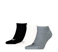 PUMA Unisex Trainers, Plain, 3P, Grey/White/Black, 35-38