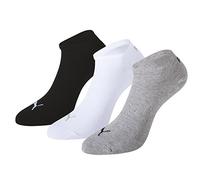 PUMA 261080001 UK 9-11 Unisex Sneaker Socks (3 Pair Pack) Grey/White/Black