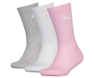 Puma 274007001 UK 12-1.5 Kids Crew Sports Socks (3 Pair Pack) Rose Water