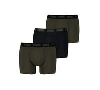 Puma 3 Pack Everyday Cotton Stretch Boxers Khaki Mix
