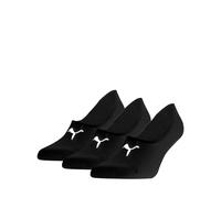Puma 3 Pack Footie Cotton Rich Trainer Socks Black