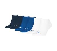 PUMA 3 Pairs Unisex Men's Women's Sports Socks Short Socks Sneaker Socks, -002 blue combo, 43-46