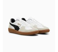 PUMA Palermo Leather Sneakers Unisex, White/Vapor Grey/Gum, size 10