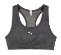 Puma 4keeps Padded Ribbon Stripe Print Sports Bra Grey S Woman