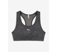 Puma 4keeps Padded Ribbon Stripe Print Sports Bra Grey S Women