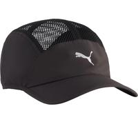 Puma 5 Panel Short Visor Running Cap Black Run Hat Mens Womens