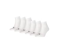 PUMA 6 Pairs Quarter Socks White 9-11 (43/46)