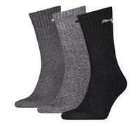 PUMA 6 Pairs Unisex Crew Socks Sports Socks Terry Sole, Anthracite/Grey, 43-46