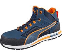 Puma 633140.46 Safety Shoes Crossfit Mid S3 HRO SRC Size 46, Blue/Orange/Black