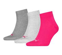 PUMA Unisex Plain Recycled Cotton Quarter Socks (Pack of 3), 35-38
