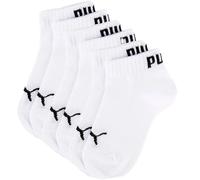 PUMA Unisex Children's Plain Quarter Socks (Pack of 3), White - New, 27-30