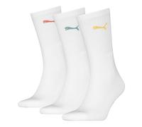 PUMA 7312 Crew Sock, White Combo, 35-38 (Pack of 3)