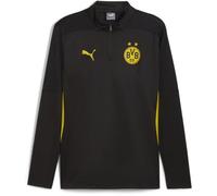 Puma 777610 Sporty BVB Training 1/4 Zip Top, Men's, 24 Fall/Winter Colors Puma Black/Faster Yellow (02), S