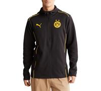 Puma 777634 Men's Soccer Football Club Team European BVB Casuals Hooded Jacket, 24 Fall/Winter Colors Puma Black/Faster Yellow (08), L