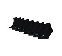 PUMA 8 Pairs 6+2 Pairs Quarter Socks Black 2.5-5 (35/38)