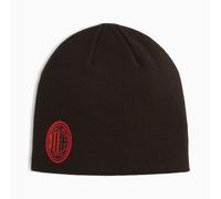 PUMA AC Milan Cuffless Beanie Hat, Black/Gold
