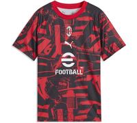 Puma Ac Milan Warm Up Pre Match Short Sleeve T-shirt Red 9-10 Years Kids
