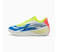 PUMA All-Pro Nitro™ Basketball Shoes Unisex, White/Yellow Alert/Pink Alert, size 9