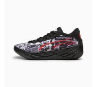PUMA All-Pro Nitro™ Media Day Basketball Shoes, Black/White/For All Time Red, size 6