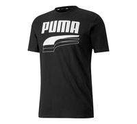 PUMA Alphabet Printing Casual Short Sleeve Black 582772-01 L